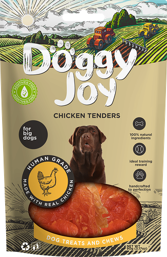 Лакомство для собак Doggy Joy Нарезка куриного филе для крупных пород 90 г