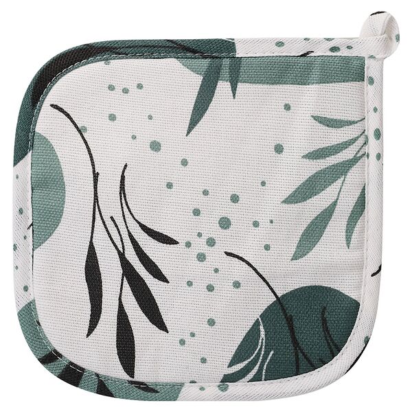 Прихватка кухонная Папоротник, 18х18 см, рогожка, хлопок, в ассортименте