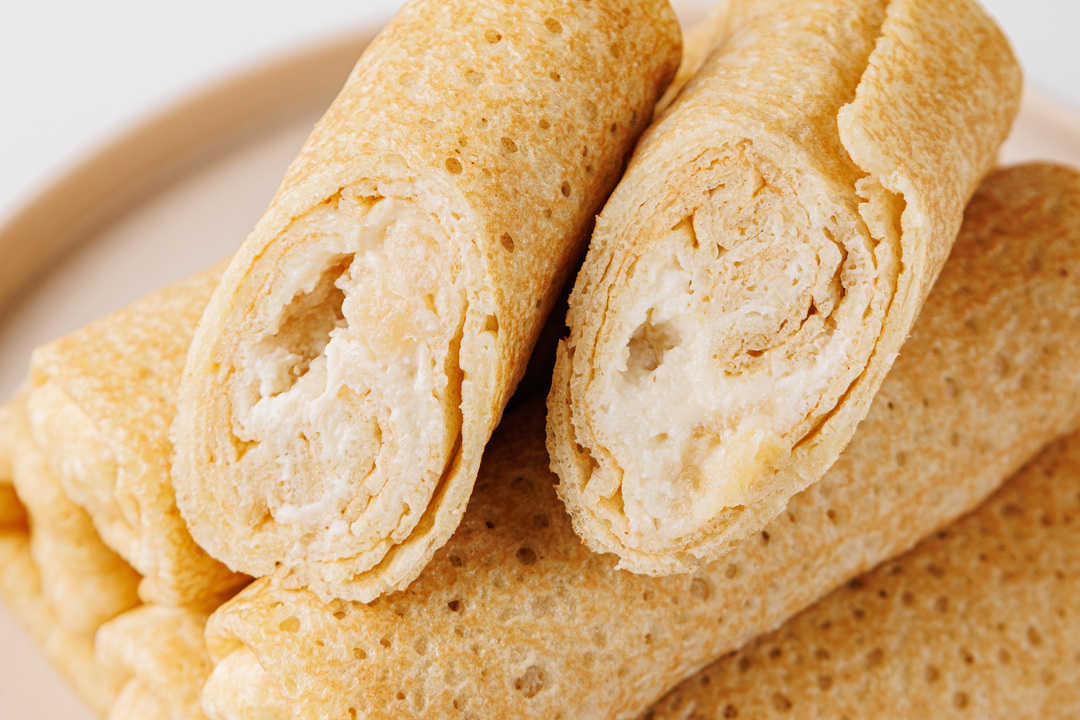 

Блинчики ВкусВилл с заварным кремом, маскарпоне и грушей замороженные 380 г