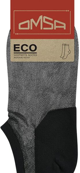Носки женские Omsa Eco 251 суперукороченные Nero черный Размер 35-38