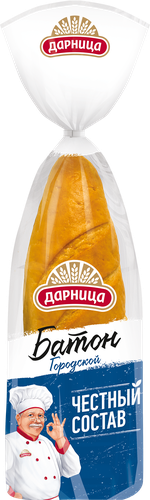 

Батон Дарница Городской классический в нарезке 350 г