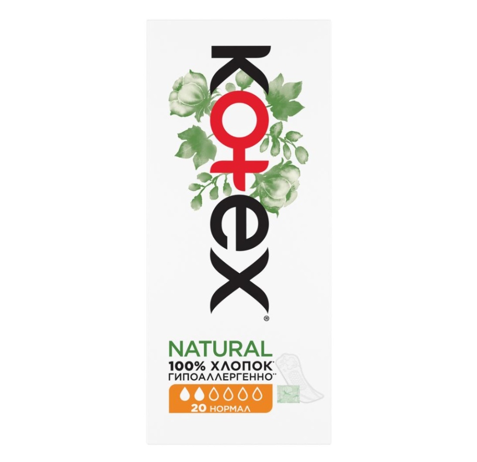 

Прокладки Kotex Natural ежедневные Нормал 20 шт