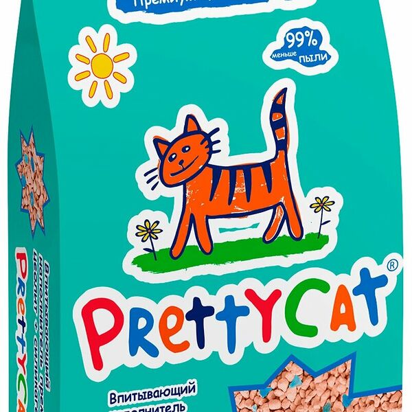 Наполнитель впитывающий Prettycat Premium премиум цеолит + силикагель с ароматом Тропики 4л