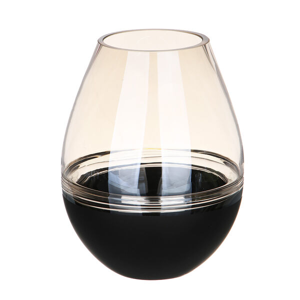 Ваза 13x17 см, стекло, цвет серый, арт. 03-40