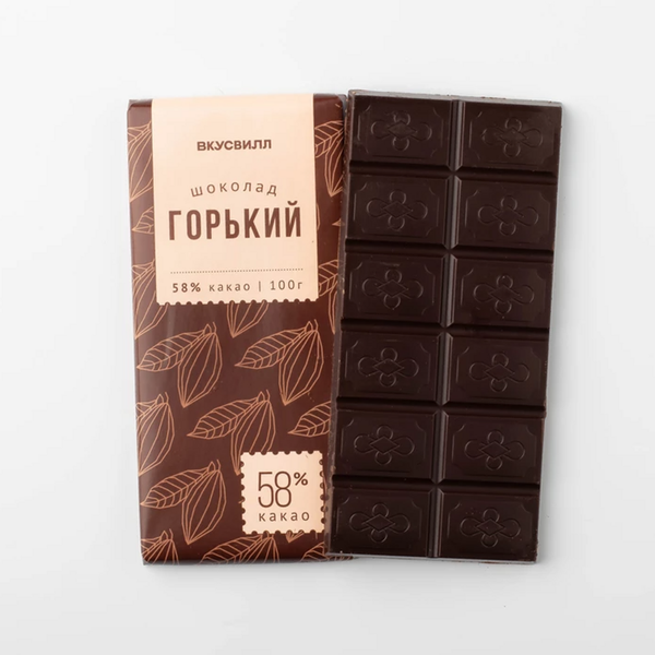 Шоколад горький 58%