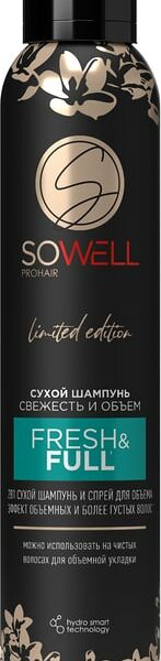 Сухой шампунь для волос SoWell Fresh & Full Свежесть и объем 200мл