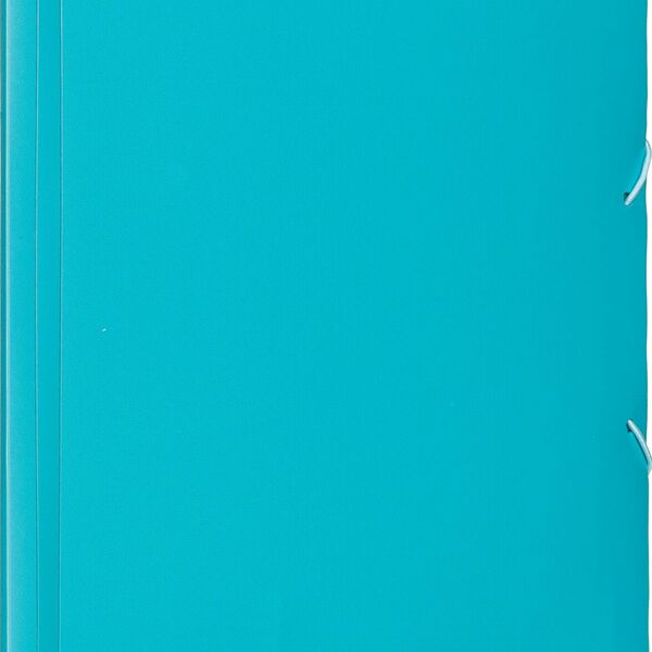 Папка на резинках Комус А4, голубая, с карманом СD/визитки