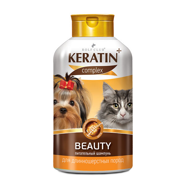 Шампунь для животных RolfClub Keratin+ Beauty длинношерстных 400 мл