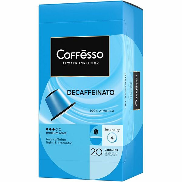 Кофе в капсулах Coffesso Decaffeinato жареный молотый, 20 капсул 100 г