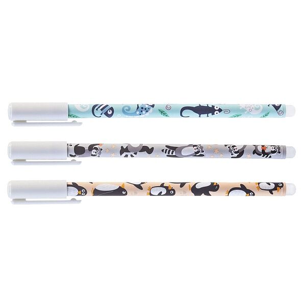 Ручка Hatber Let's play гелевая синяя Стираемая 0,6мм, дизайн в ассортименте