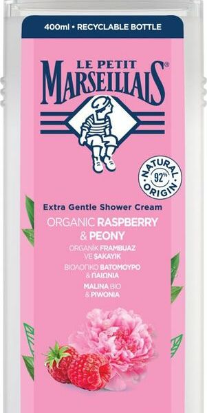 Гель для душа Le Petit Marseillais Малина и пион 400мл