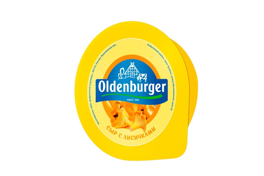 

Сыр полутвердый Oldenburger с лисичками 45% 350 г