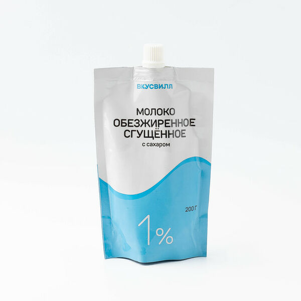 Молоко сгущенное с сахаром обезжиренное 1%