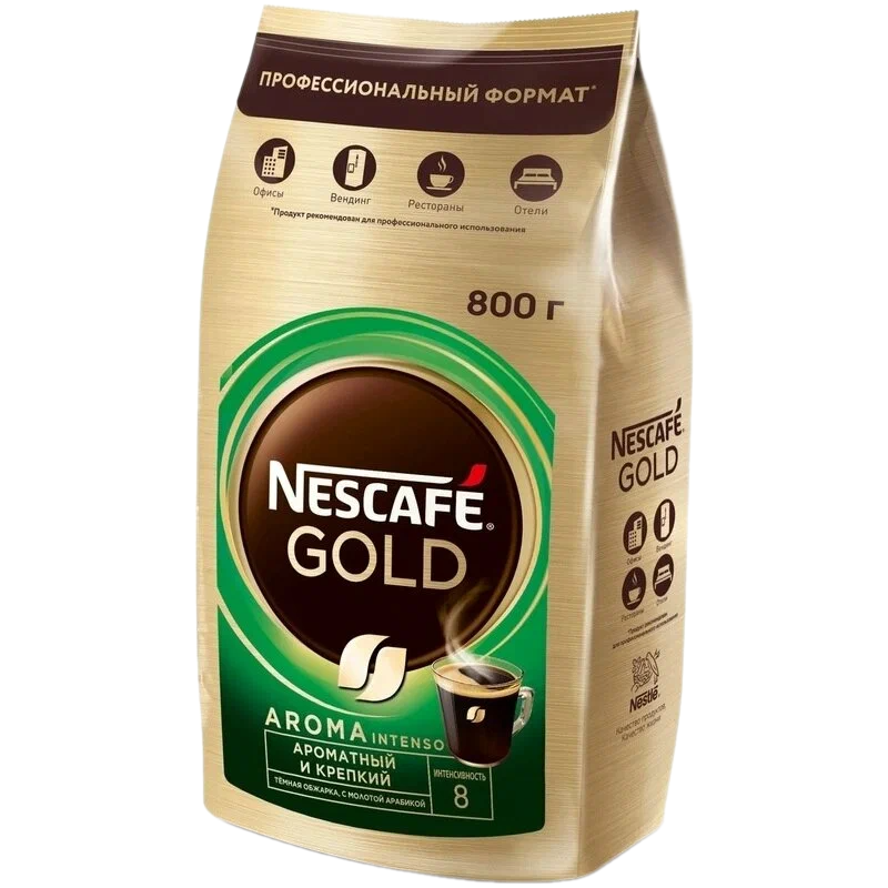

Кофе растворимый Nescafe Gold Aroma Intenso 800 г