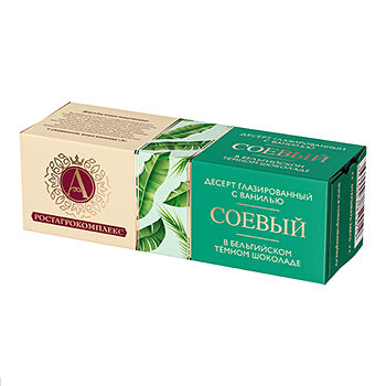 Десерт соевый глазированный А.Ростагрокомплекс в темном шоколаде с ванилью