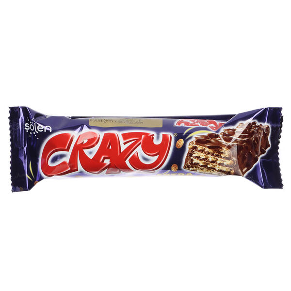 Вафли crazy с воздушным рисом покрытые молочным шоколадом 28 г в ассортименте