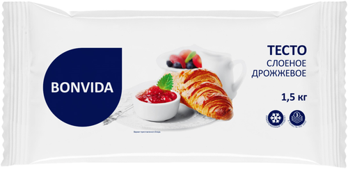 

Тесто Bonvida дрожжевое слоеное 1.5 кг