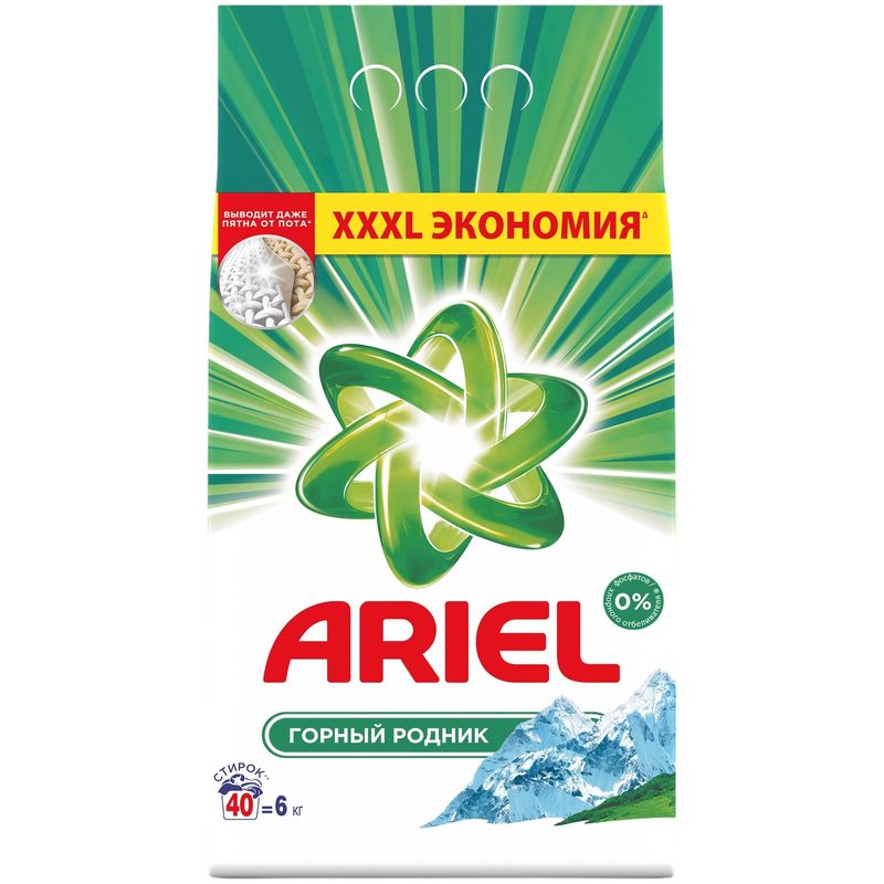 

Стиральный порошок Ariel Горный родник автомат 6 кг