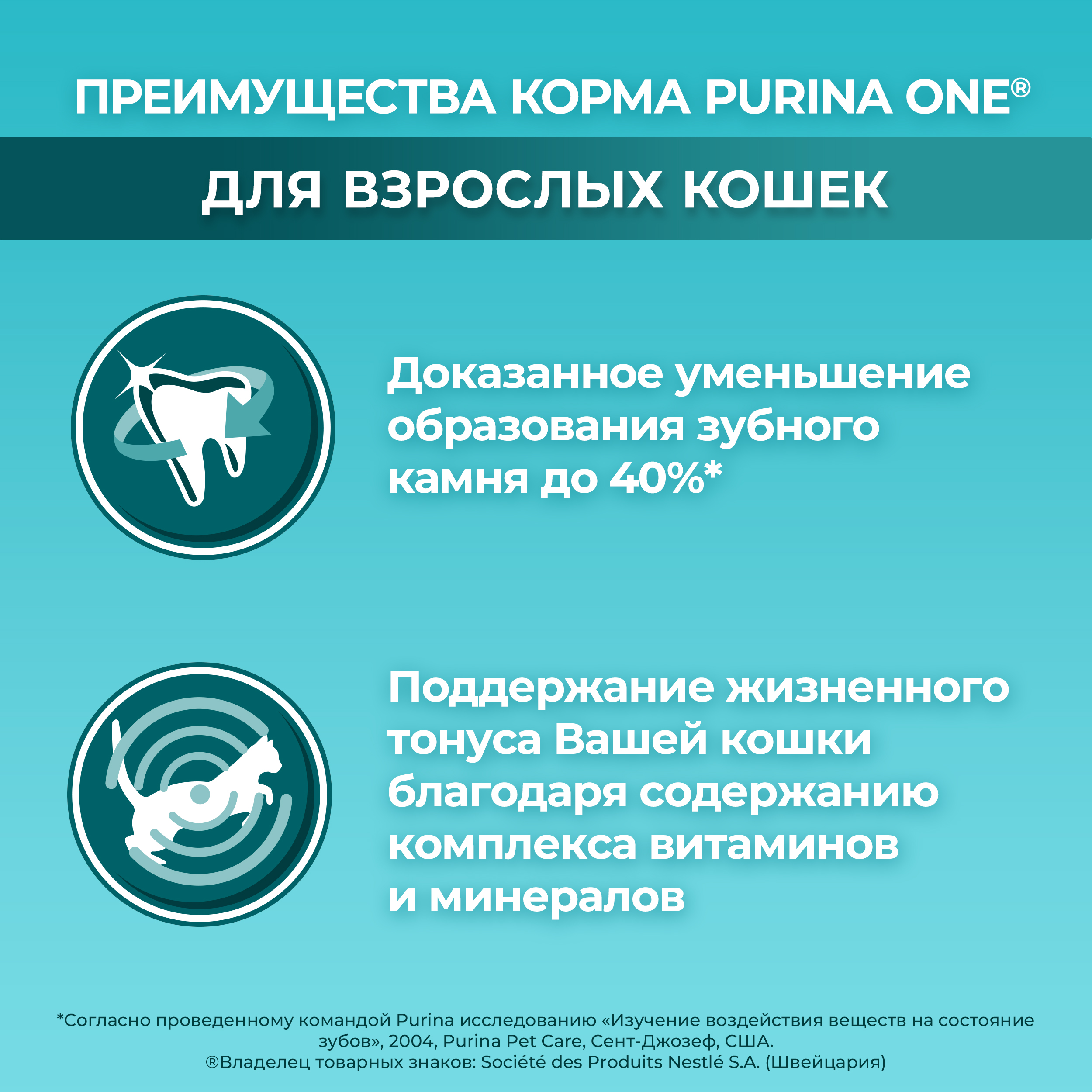 

Сухой полнорационный корм для взрослых кошек Purina One с высоким содержанием курицы 9.75 кг