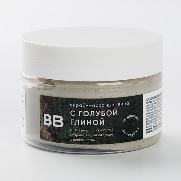 Скраб-маска для лица с голубой глиной ВВ, 100 мл
