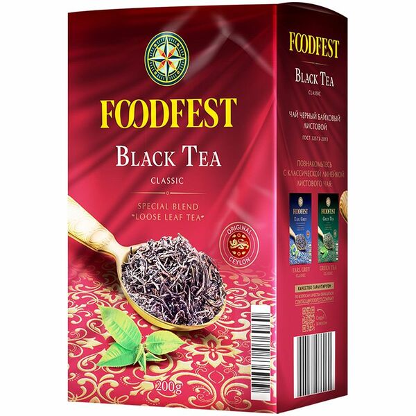 Чай Foodfest Black Tea Classic черный байховый 200г