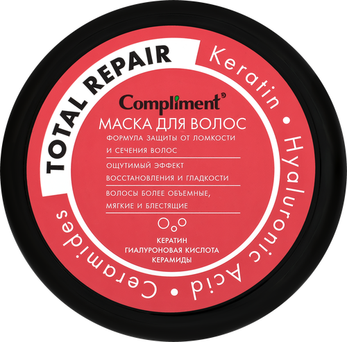 

Маска для волос Compliment Total Repair для поврежденных, ломких и сухих волос 500 мл