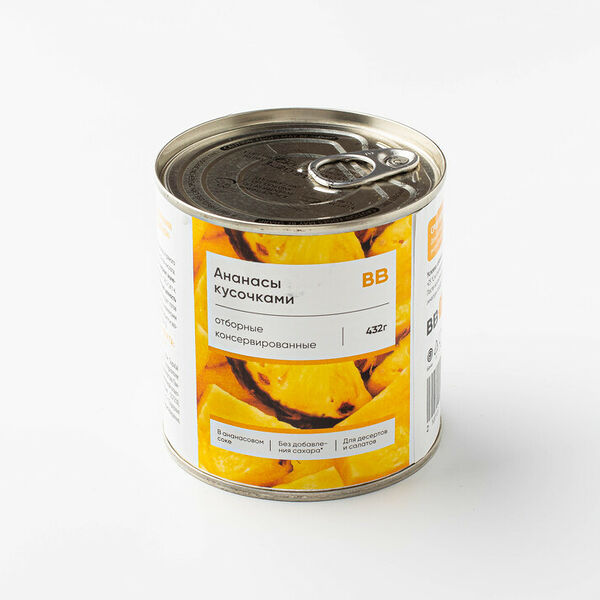 Ананасы отборные консерв. кусочками в ананасовом соке