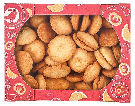 Печенье сдобное АШАН Красная птица Кокосовое,400 г