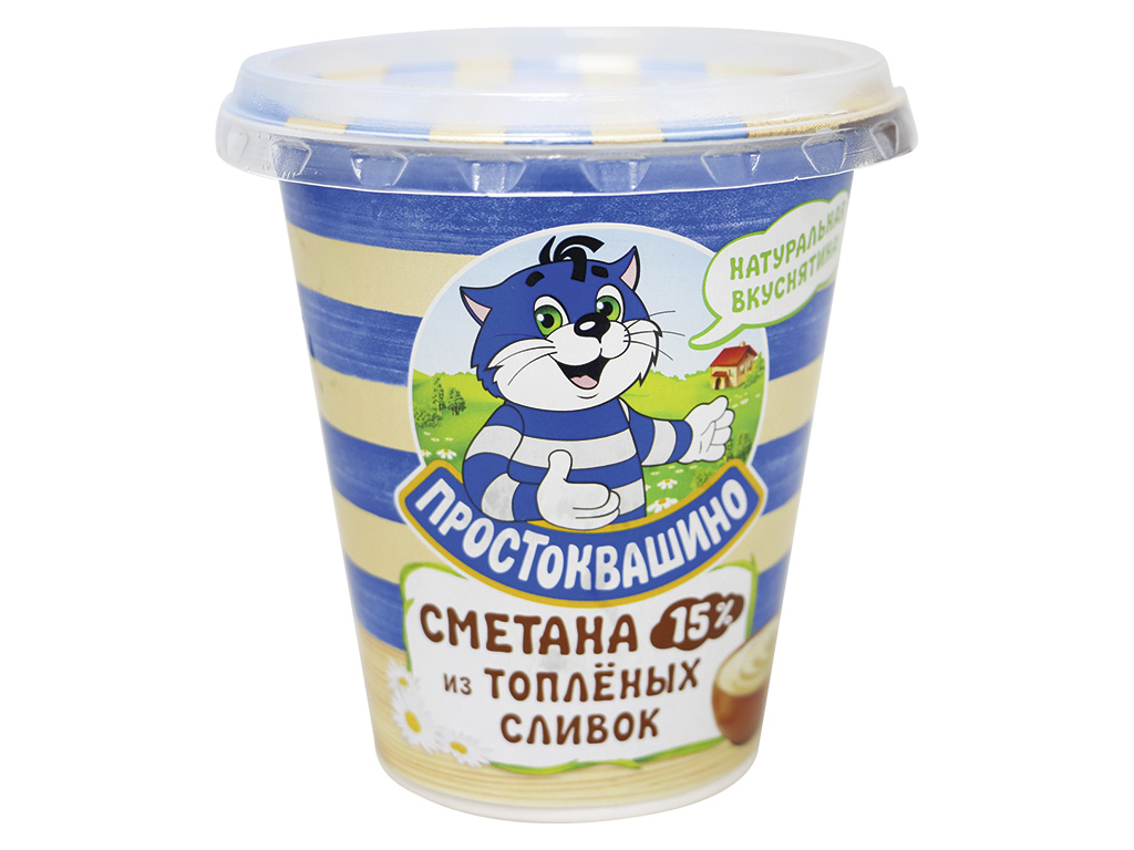 

Сметана Простоквашино 15% из топленых сливок 260 г