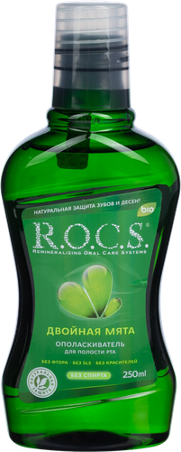 

Ополаскиватель для полости рта R.O.C.S. Двойная мята 250 мл