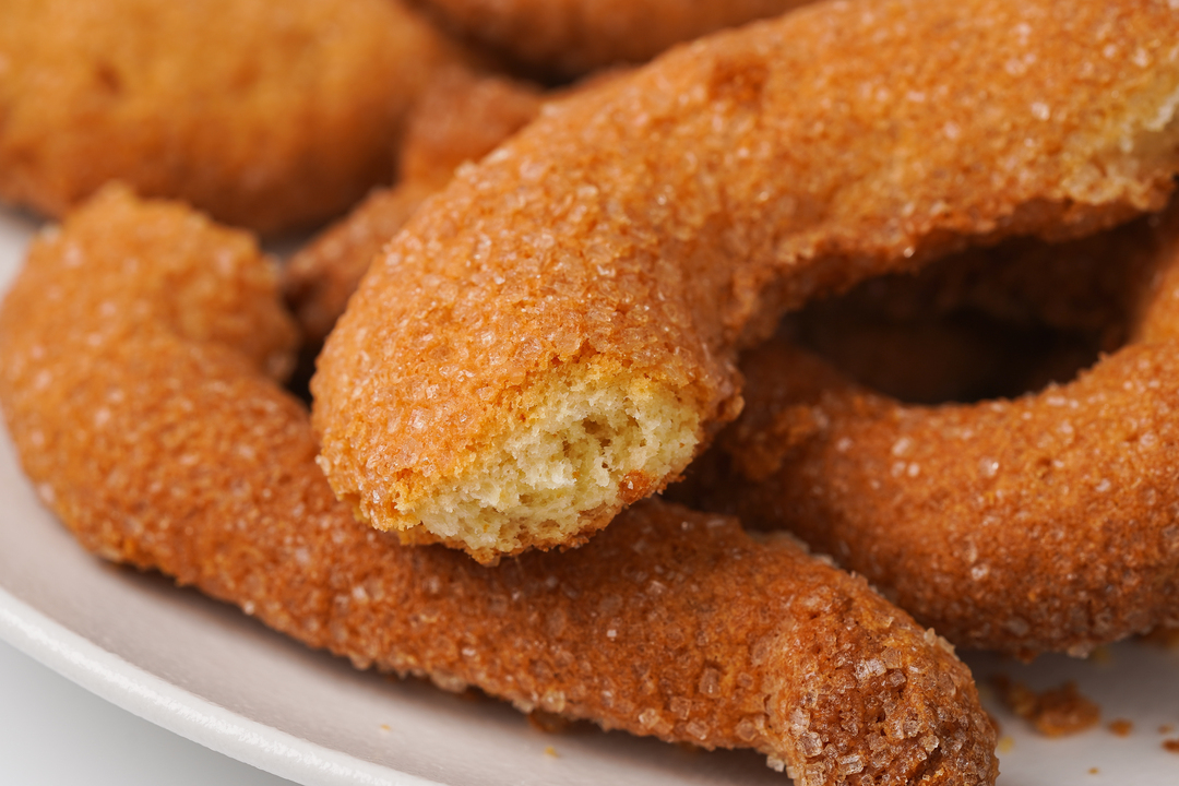 

Изделие хлебобулочное ВкусВилл сухое в форме петельки в сахаре 150 г