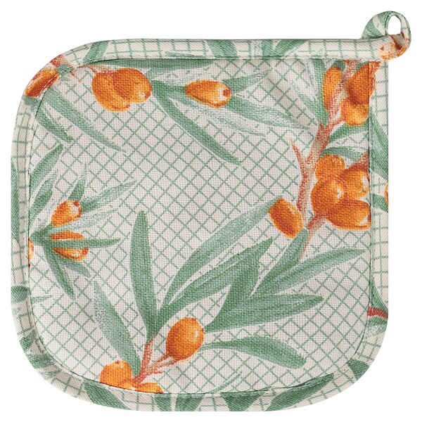 Прихватка кухонная Облепиха, 18х18 см, хлопок, в ассортименте