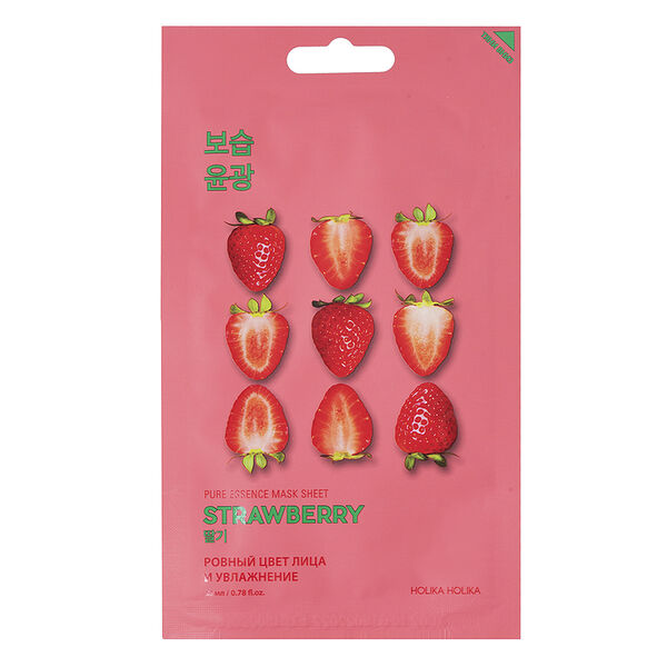 Holika Holika Pure Essence Strawberry маска тканевая освежающая 1 шт