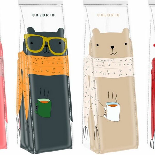 Пенал Colorio Милый мишка в ассортименте, 20.5 х 6 х 5.5 см 1шт