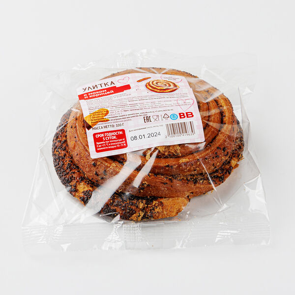 Улитка с маком и корицей 100 г