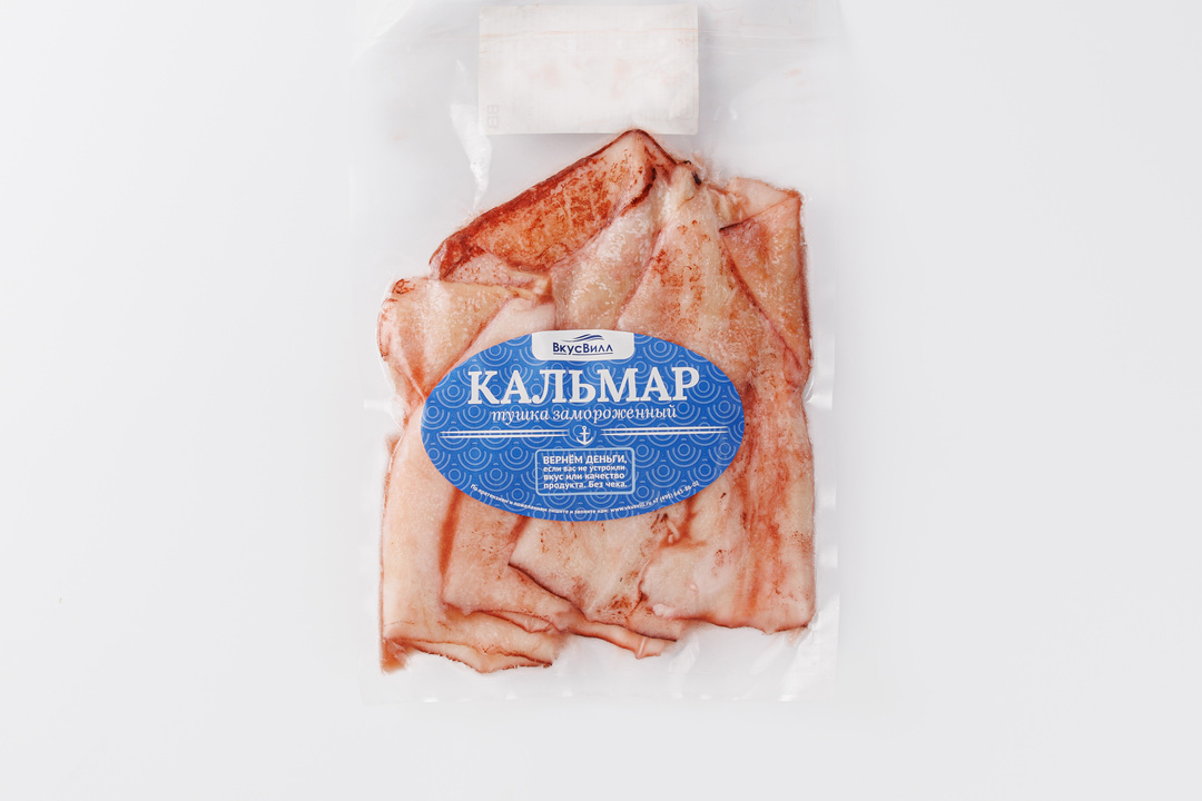 

Кальмар тушка неочищенная Вкусвилл замороженнный 500г
