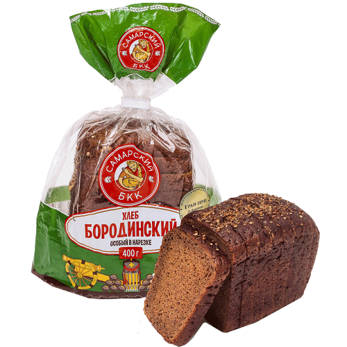 Хлеб Самарский БКК бородинский особый формовой нарезка 400г