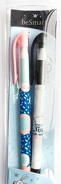 Набор ручек Be Smart Bunny черный розовый гелевые 0.5мм черные 2шт