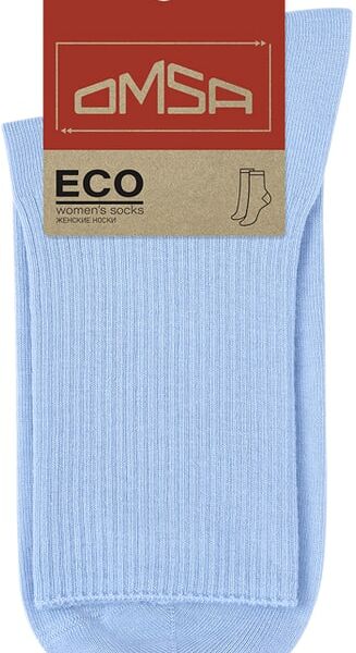 Носки женские Omsa Eco 254 с высоким паголенком Blu Сhiaro светло-голубой Размер 35-38