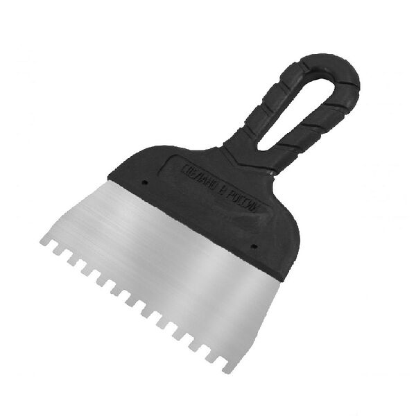 Шпатель зубчатый Decor Black Edition, 150 мм, зуб 8х8 мм, нержавеющая сталь