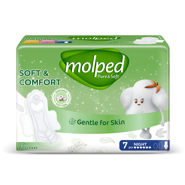Прокладки гигиенические Molped Pure&Soft ночные 7 шт.