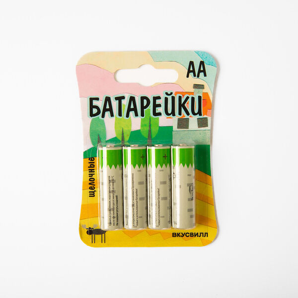 Батарейки щелочные АА, 4 шт
