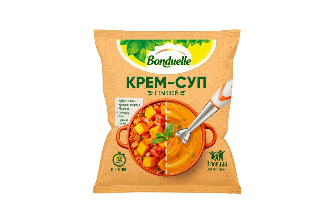 

Овощи замороженные Бондюэль Крем-суп с тыквой, 350 г