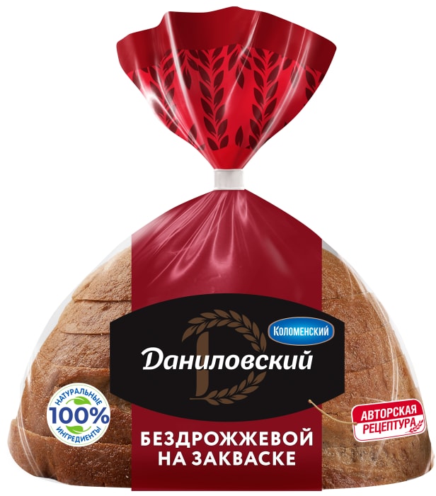 

Хлеб ржано-пшеничный Коломенское Даниловский бездрожжевой 350 г