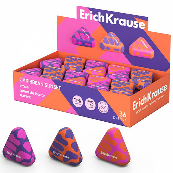 Ластик ErichKrause Caribbean sunset, в ассортименте, 1шт