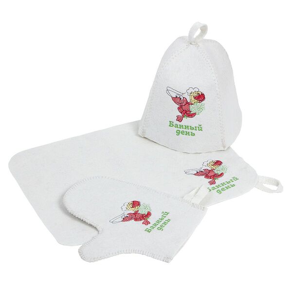 Набор для бани Эко Банный день, 3 предмета