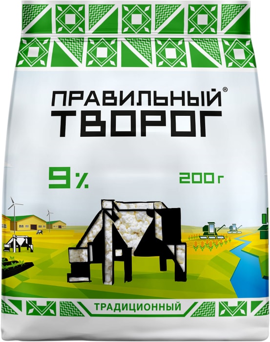

Творог Правильный творог рассыпчатый 9%