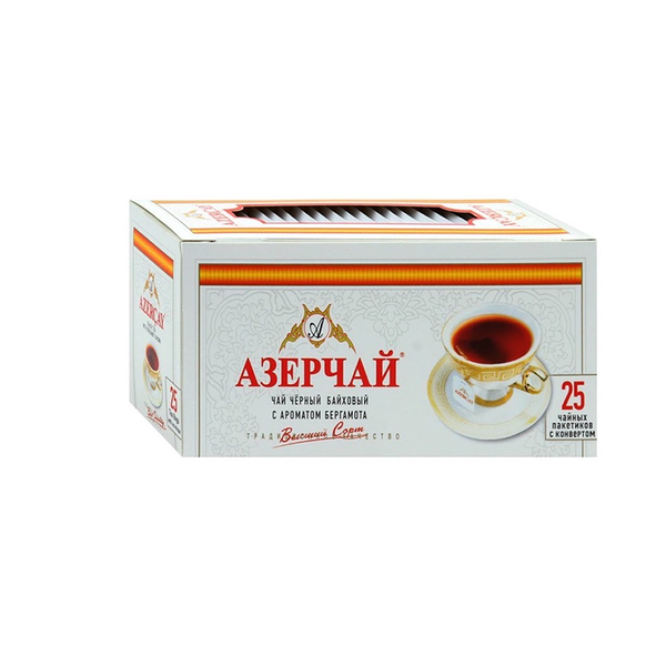 Чай чёрный Азерчай с ароматом Бергамота в пакетиках, 50 г
