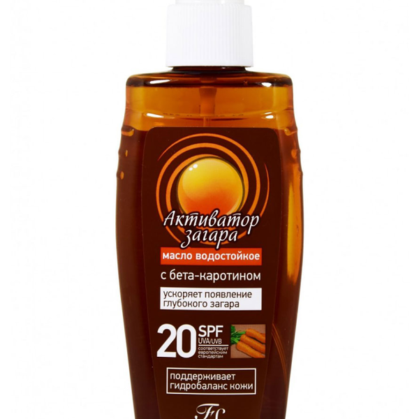 Масло водостойкое Floresan Активатор Загара SPF20 150 мл