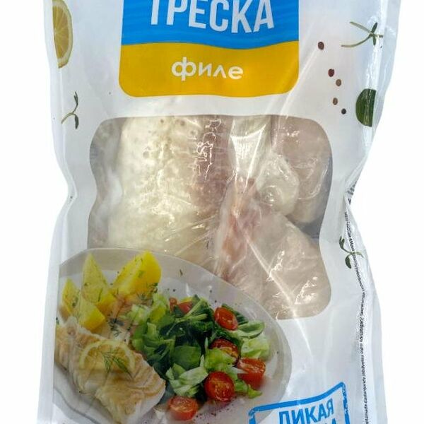 Треска замороженная Vici филе без кожи 600г